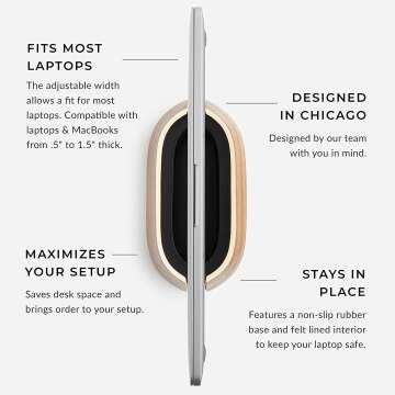 Adjustable Vertical Laptop Stand for MacBook & More