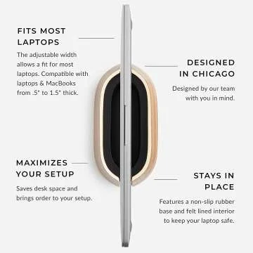 Adjustable Vertical Laptop Stand for MacBook & More