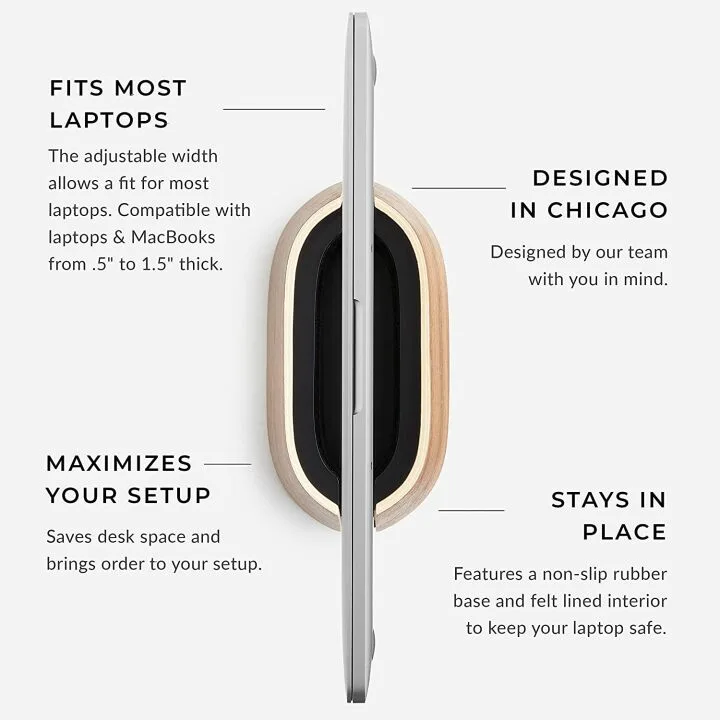 Adjustable Vertical Laptop Stand for MacBook & More