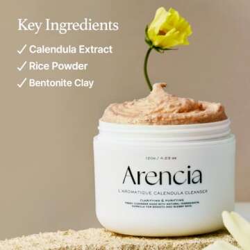 ARENCIA Calendula Rice Mochi Cleanser - Brightening & Moisturizing