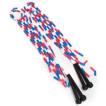 K-Roo Sports 16-Feet Double Dutch Jump Ropes with Plastic Segmentation (2-Pack)