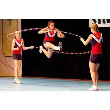 K-Roo Sports 16-Feet Double Dutch Jump Ropes with Plastic Segmentation (2-Pack)