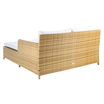 SAFAVIEH Outdoor Daybed Comfortable Natural/White
