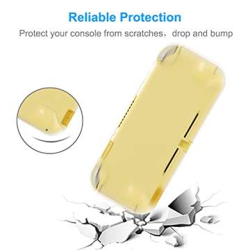 Carrying Case Plus TPU Case Cover and Screen Protector Compatible with Nintendo Switch Lite, 4 in 1 Accessories Kit, Portable Carrier Travel Bag Case Comes with 8 Game Card Slots for Switch Lite 2019