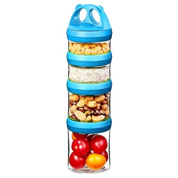 SELEWARE Portable Stackable Food Storage Containers for Snacks Formula Powder and Drinks Twist Lock ...