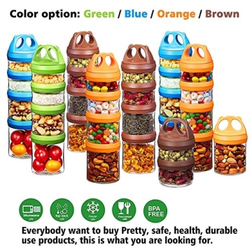 SELEWARE Stackable Food Storage Containers for Travel Snacks