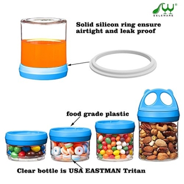 SELEWARE Stackable Food Storage Containers for Travel Snacks