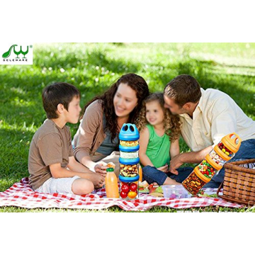 SELEWARE Stackable Food Storage Containers for Travel Snacks