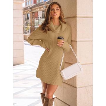 LILLUSORY Turtleneck Sweater Dress for Women 2025