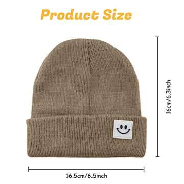 AJG Toddler Kids Beanie Caps,Soft Warm Baby Knitted Winter Hat for Boys Girls(Coffee)