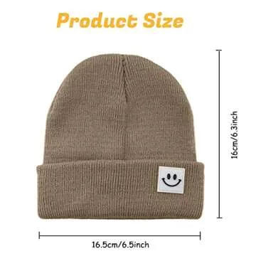 AJG Toddler Kids Beanie Caps,Soft Warm Baby Knitted Winter Hat for Boys Girls(Coffee)