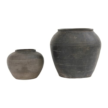 Artissance Home Vintage Charcoal Pottery Jar for All Styles