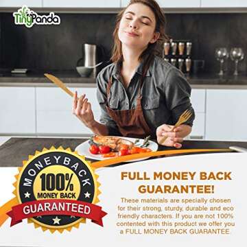 Bamboo Utensils | Bamboo Travel Cutlery Set | Reusable Utensils With Case | Camping Utensils To-Go |...