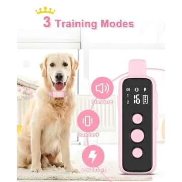 Bousnic Shock Collar for Dogs - Waterproof Rechargeable Dog Electric Training Collar with Remote for...