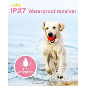 Bousnic Shock Collar for Dogs - Waterproof Rechargeable Dog Electric Training Collar with Remote for Small Medium Large Dogs with Beep, Vibration, Safe Shock Modes (8-120 Lbs)