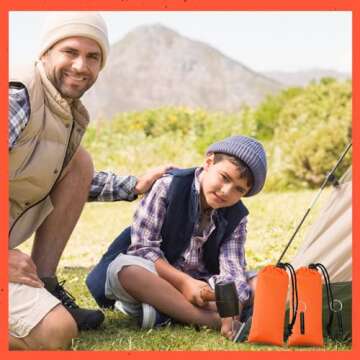 Qunclay 6 Set Emergency Sleeping Bag Portable Emergency Bivy Sack with Whistles Thermal Waterproof Survival Bag Foldable Lightweight Emergency Supplies for Outdoor Travel Camping Hiking(Orange)