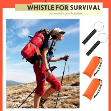 Portable Emergency Sleeping Bag Set with Whistles