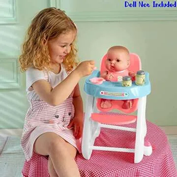 JC Toys Baby Doll High Chair - Sturdy, Safe, Perfect for Ages 2+