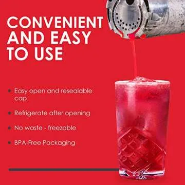 Funkin Strawberry Puree | Real Fruit, Two Ingredient, Natural Mixer for Cocktails, Drinks, Smoothies | Vegan, Non-GMO, Gluten-Free (2.2 lbs)