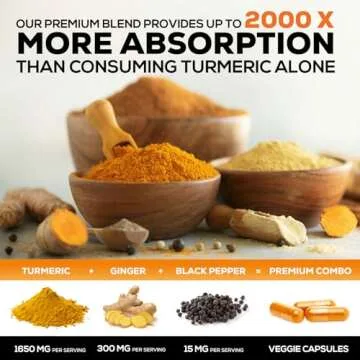 Nature's Turmeric Curcumin 1950mg with Ginger & BioPerine