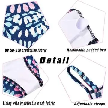 Arshiner Girls' 3 Piece Tankini Swimsuit Set for Girls