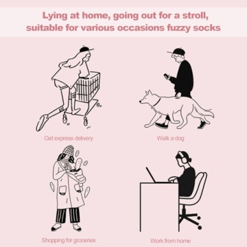 FilmHOO Fuzzy Socks for Women - Cozy Valentine's Day Gifts