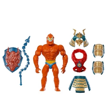 MOTU Origins Turtles of Grayskull Action Figure & Accessories - Beast Man Collectible Toy with 16 Jo...