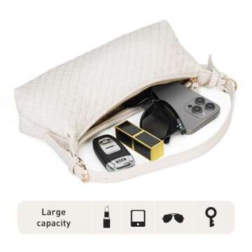 Stylish Vegan Leather Woven Shoulder Bag for Women