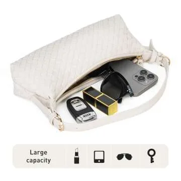 Stylish Vegan Leather Woven Shoulder Bag for Women
