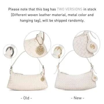 Stylish Vegan Leather Woven Shoulder Bag for Women