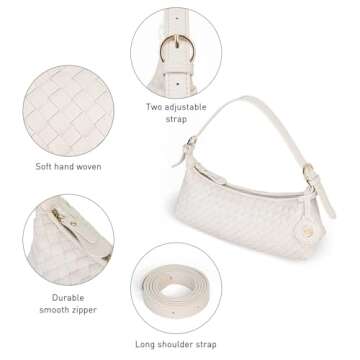 Stylish Vegan Leather Woven Shoulder Bag for Women