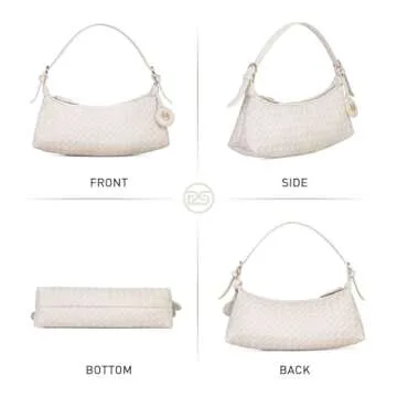 Stylish Vegan Leather Woven Shoulder Bag for Women