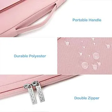 MOSISO 360 Protective Laptop Sleeve Compatible with MacBook Air 15 inch M2 A2941/Pro 16 inch 2024-2019 M4 M3 M2 M1 Chip Pro Max, 15-15.6 inch Notebook, Horizontal Bag with Belt&Right Pocket, Pink