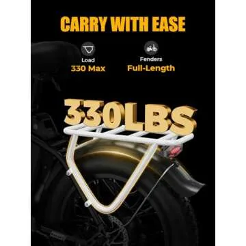 Heybike Ranger Electric Bike for Adults, Peak 1400W Upgraded Motor Ebike, 28MPH [20" Fat Tire All-Terrain] 600Wh Removable Battery Folding Step-Thru Moped E Bike with Front Suspension