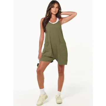 ANRABESS Women’s Summer Romper with Pockets - Comfy & Stylish