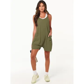 ANRABESS Women’s Summer Romper with Pockets - Comfy & Stylish