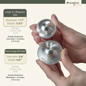 Moogco Silver Nursing Cups - Essential Nipple Shields for Moms