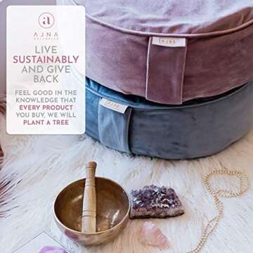 AJNA Buckwheat Meditation Cushion Set for Stress Relief