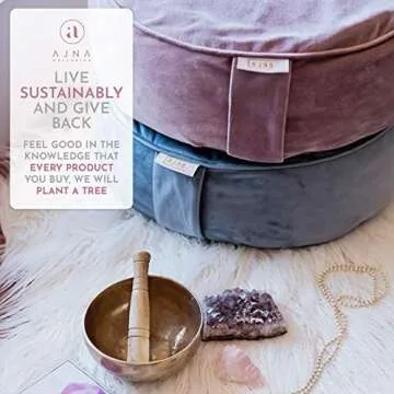 AJNA Buckwheat Meditation Cushion Set for Stress Relief
