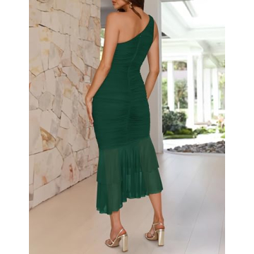 ZESICA One Shoulder Summer Dress - Elegant & Versatile