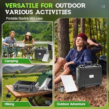 Orapoke Starlink Mini Case, Waterproof Hard Case With Foam, Precision Cut Foam Protects Starlink Mini, Durable Foam Case Fits For Starlink Mini Dish Kit, Kickstand, Pipe Adapter, Cables, Accessories