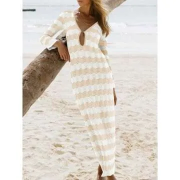 Saodimallsu Womens Crochet Maxi Dress for Summer