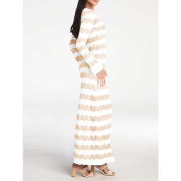 Saodimallsu Womens Crochet Maxi Dress for Summer