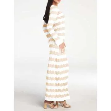 Saodimallsu Womens Crochet Maxi Dress for Summer