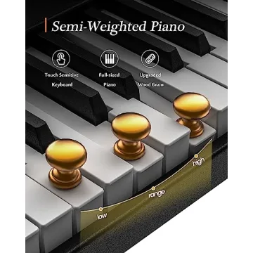 FingerBallet Portable 88-Key Folding Piano Keyboard