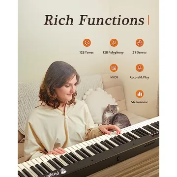 FingerBallet Portable 88-Key Folding Piano Keyboard