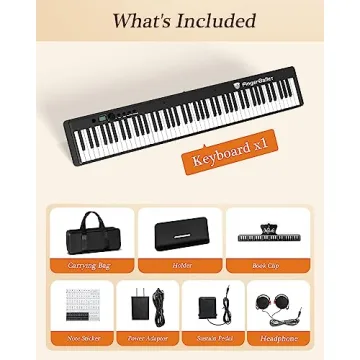 FingerBallet Portable 88-Key Folding Piano Keyboard