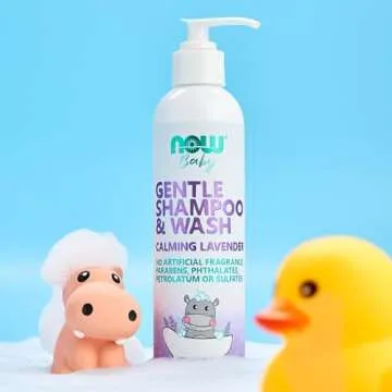 NOW Foods Baby, Gentle Shampoo and Wash, Calming Lavender, Paraben Free, 8 Fluid Ounces