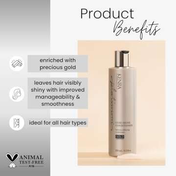 Kenra Platinum Luxe Shine Conditioner | Gold Enriched | Rich, Shine-Enhancing Daily Conditioner | Re...