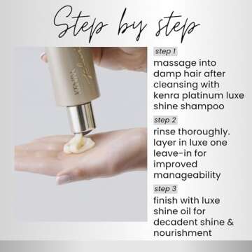 Kenra Platinum Luxe Shine Conditioner | Gold Enriched | Rich, Shine-Enhancing Daily Conditioner | Revitalies for Improved Manageability & Smoothness | All Hair Types | 31.5 fl. Oz